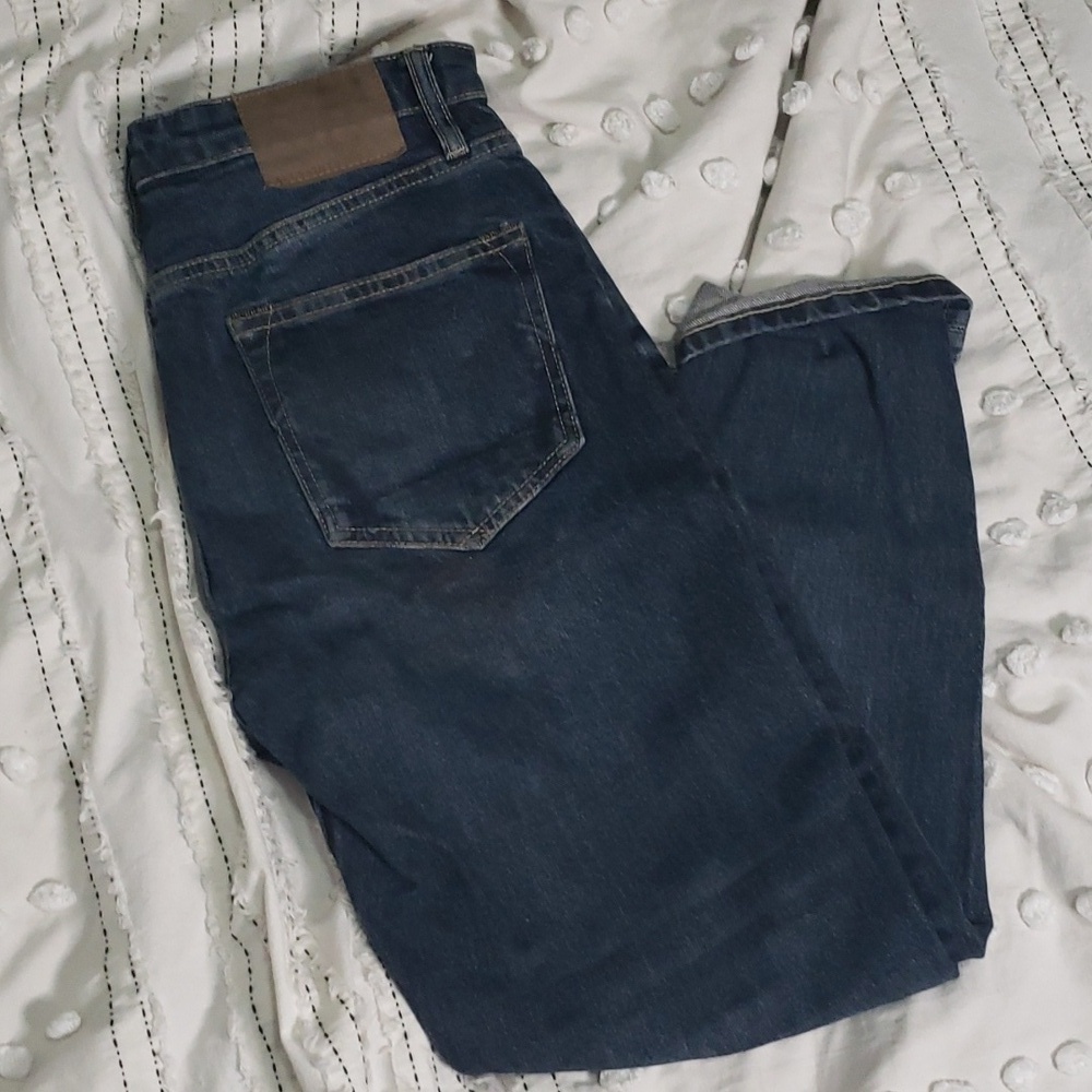 ALLSAINTS men’s Jack Tappered Jeans, In Dark Indigo button fly size 30 - Picture 2 of 9